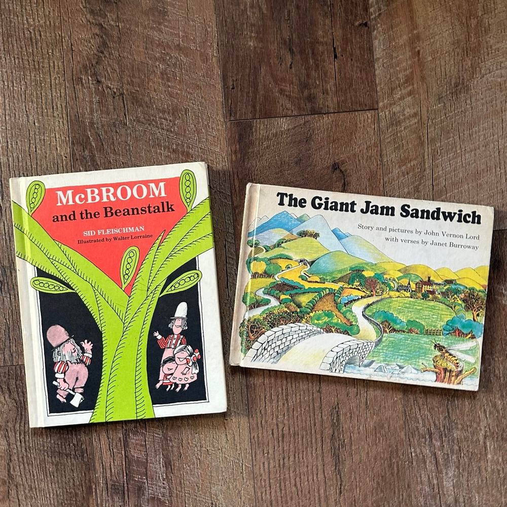Vintage 1970s Children’s Book Lot – McBroom and the Beanstalk & The Giant Jam Sa